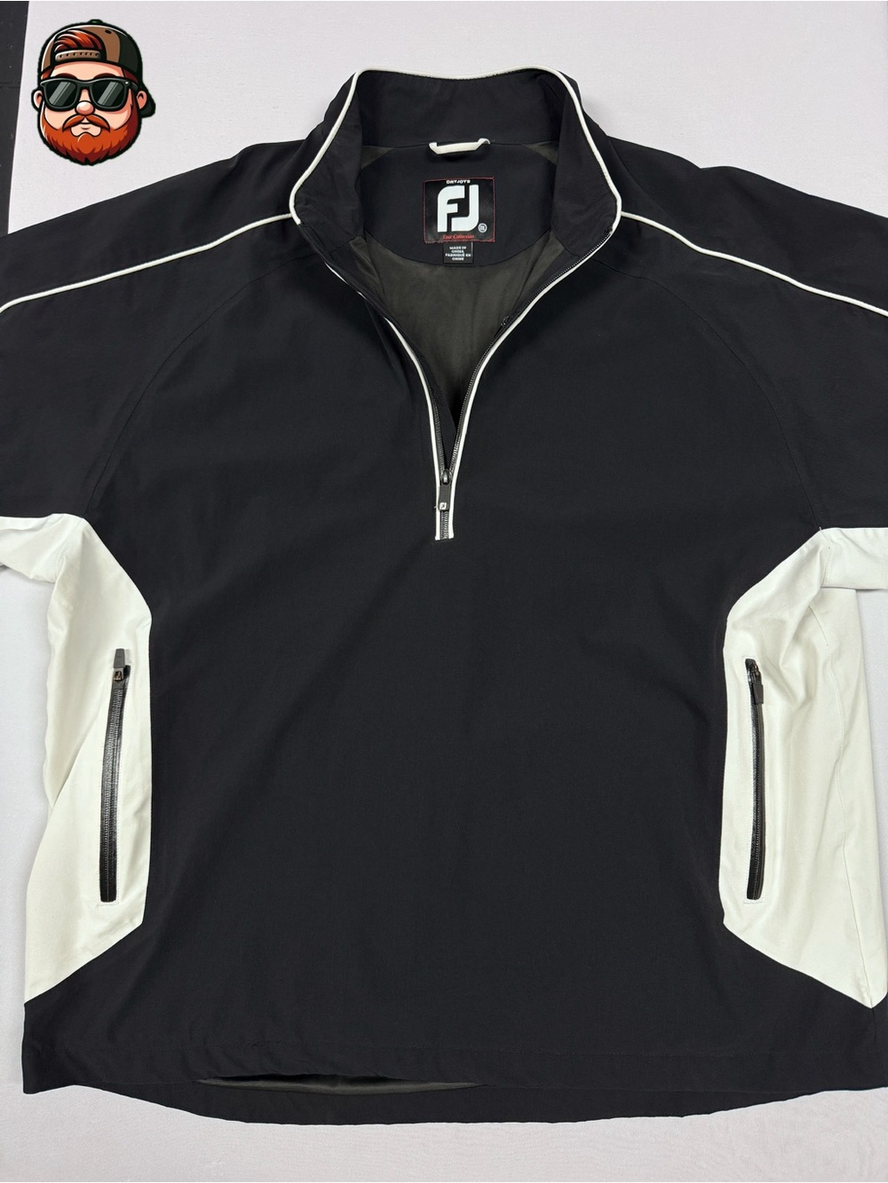FootJoy Men's DryJoys Tour Collection 1/4 Zip Pullover Rain Jacket Size XXL